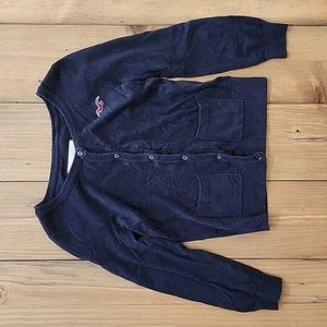 Hollister Navy Button Up Sweater